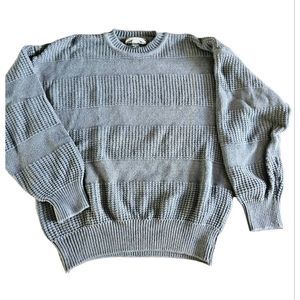 Vintage 90's Thorton Bay Blue Cotton Sweater sz M Navy Men's Fall Winter